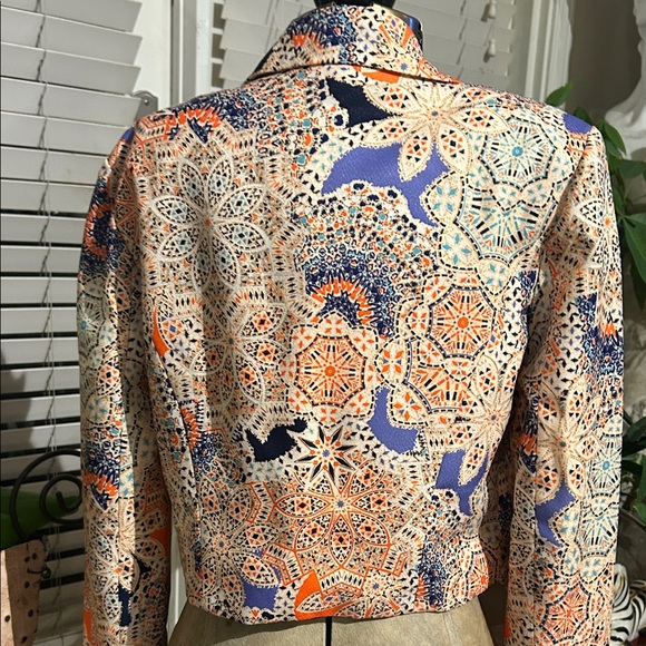 Ark & Co. Women's Multicolor Patterned Jacket (Belt included) - Picture 8 of 10